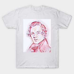 Robert Schumann Portrait | Robert Schumann Artwork | Line Art T-Shirt